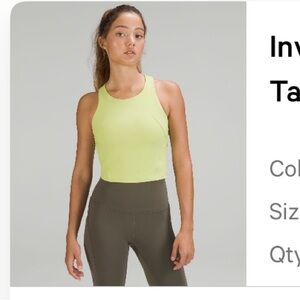Lululemon Invigorate Training Tank Top